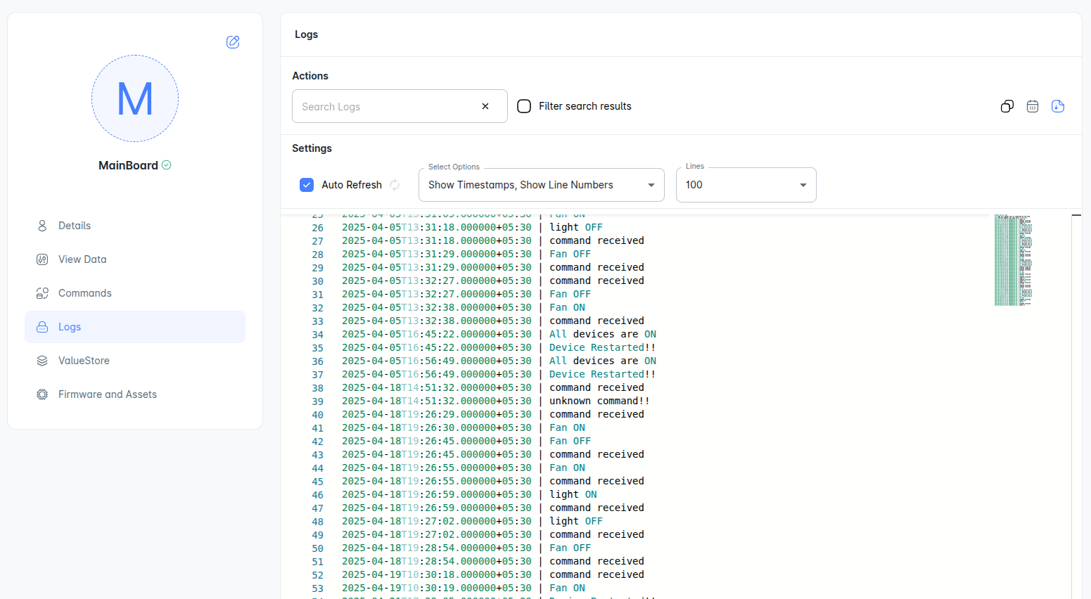 Device Logs